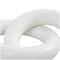 7" White Marble Geometric 2-Link Chain Sculpture